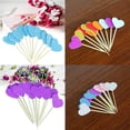 thumbnail image 3 of 30pcs Heart Shape Cake Toppers Insert Cards Insert Insert Cards with Toothpick Cupcake Decorations - Frosted Silver, 3 of 7