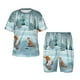 thumbnail image 1 of Balery Gnome And Red Fox Fishing Conjunto de Pijama Infantil de Manga Corta con Estampado – Ropa de Dormir de Algodón Suave-Large, 1 of 6