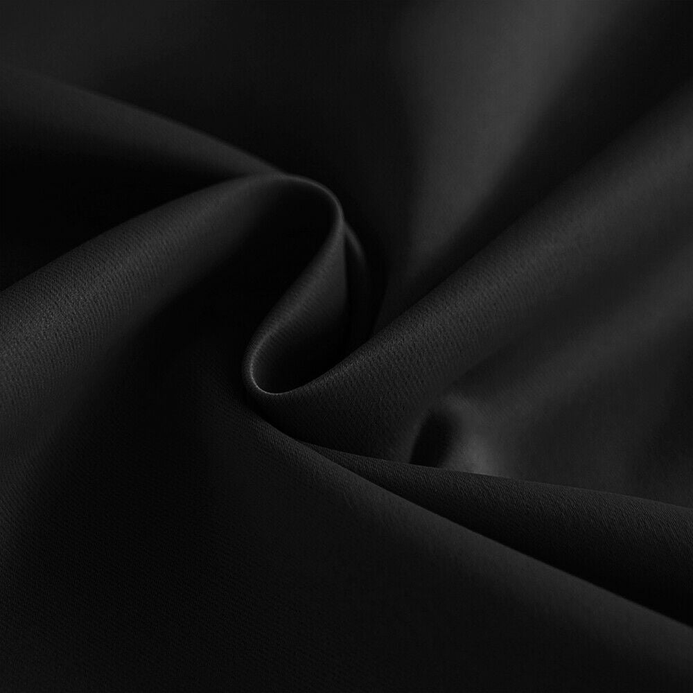 ANMINY Blackout Curtain Panels Solid Color Space Room Divider Screen Partition Fabric, 96"x120", Black
