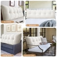 thumbnail image 5 of Lovote Headboard Pillow Wedge Pillow Bed Gap Filler Body Positioner Backrest Reading Bolster - Premium Chenille Fabric, Pearl Cotton Filling, Removable Cover (47" x 17.7" x 5.9", White), 5 of 8