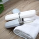 thumbnail image 5 of Cepillo de Caja de almacenamiento Wosthever con tapa Organizador de tenedores de Juegos de accesorios de baño Blanco transparente, 5 of 6