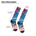 thumbnail image 4 of Fotbe Colorful Mediterranean Village print Women's Men's Novelty Crew Socks Cotton Socks Knee High Socks for Walking,Running,Nurses,Pregnancy, 4 of 8