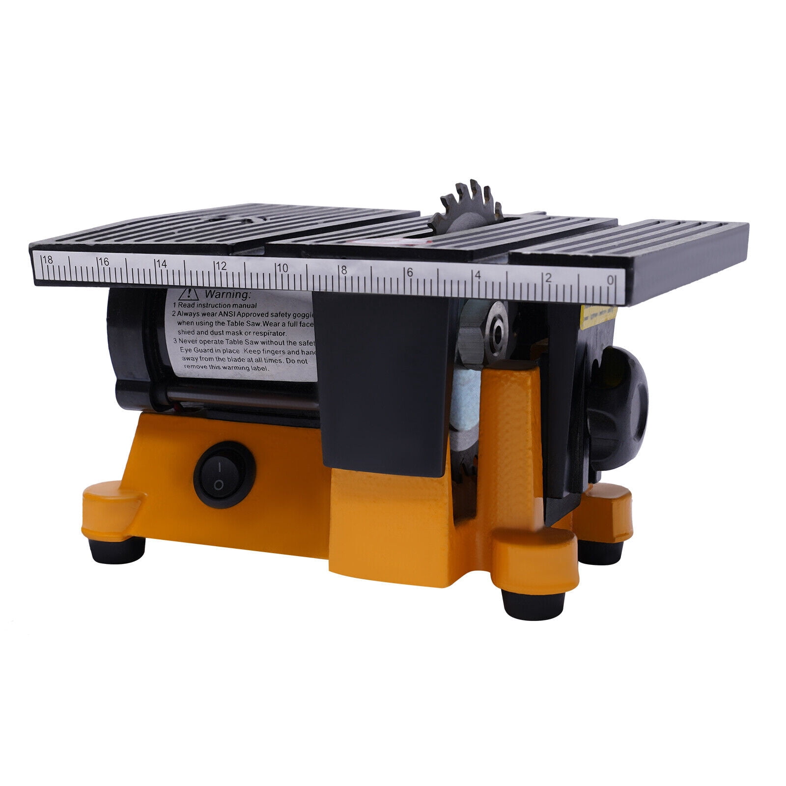 Mini Portable Table Saw, 4" Miter Table Saw Bench Electric Cutting Machine Multifunctional Desktop Saws with 3 Blades for DIY Handmade Wooden Model Crafts, Metal, Ceramic Tile, Glass