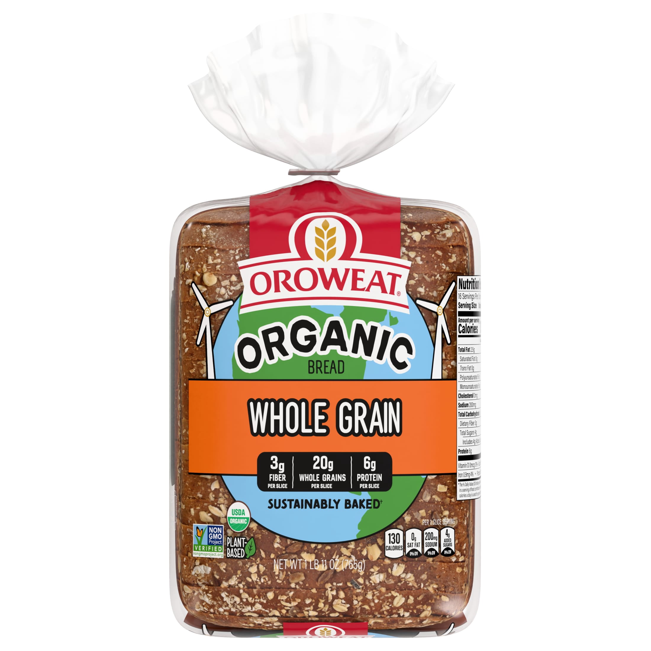 Oroweat Organic 100% Whole Grain Bread, 27 oz