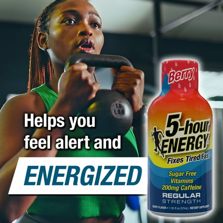 5-hour Energy Shot, Regular Strength, Berry, 6 Count