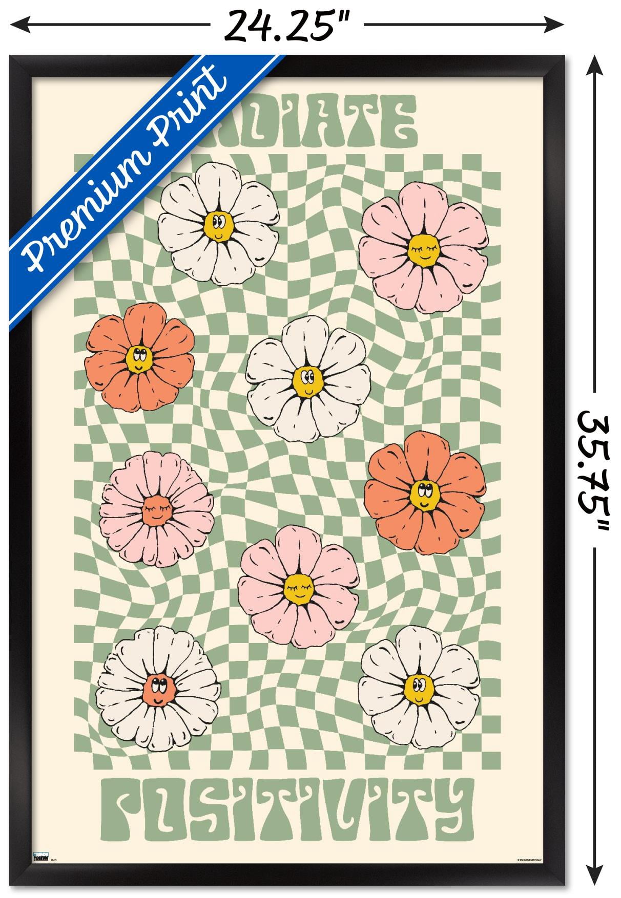 Radiate Positivity Wall Poster, 22.375" x 34" Framed