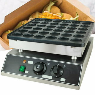 ALDKitchen Poffertjes Maker | Electric Mini Dutch Pancake Maker | 25 PCS |  Stainless Steel | Nonstick Covering | 110V