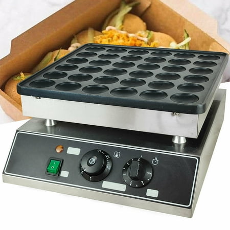 

36 Holes Commercial Mini Dutch Pancake Maker Nonstick Baker Kitchen 1000W