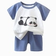 thumbnail image 3 of Tkrady Toddler Outfits for Boys Summer Pure Cotton Short Sleeve New T Shirt Shorts Set, Sizes 1-9 Years, 3 of 6
