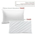 thumbnail image 3 of Nestl Velvet Throw Pillow Covers Solid Rectangle Soft Decorative Pillow Cover for Sofa, 12" x 20", White, Pack of 2, 3 of 8