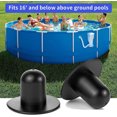 thumbnail image 4 of Swimming Pool Accessories Tube Holder Pool Wall Valve Cap Filter Plug Soft Plug Black 4 PCS, 4 of 5