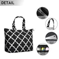 thumbnail image 4 of Retro Plaid Pattern Weekender Bag Vintage Travel Tote with Rustic Checkered Print, Moroccan Geometric Aesthetic, Carry-On Duffel for Women, 4 of 5