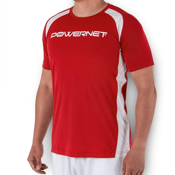 PowerNet Men's Performance Training Athletic T-Shirt Loose Fit Short Sleeved