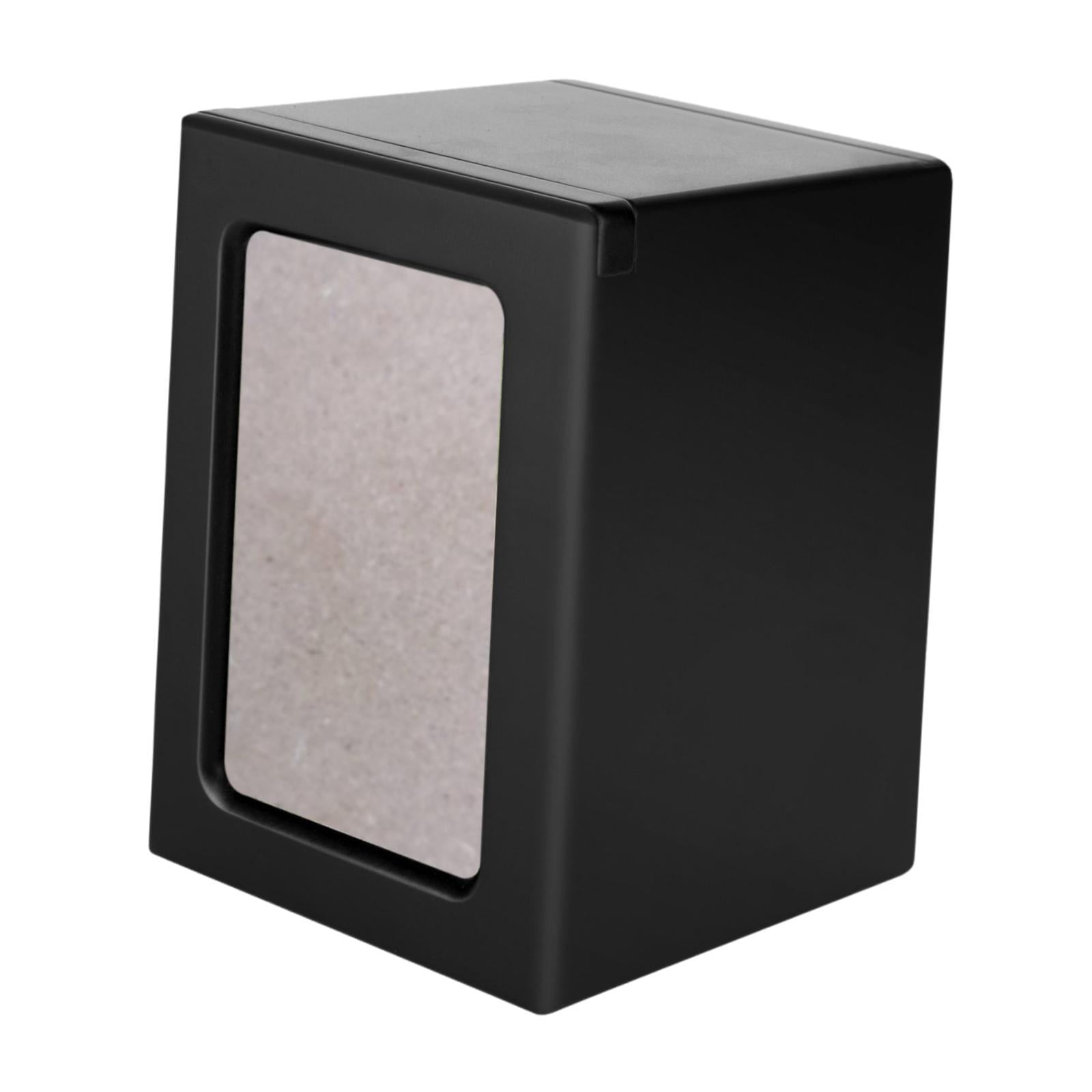 TOOYFUL Pet Cremation Urn Cat Urns Dog Souvenirs with Photo Frame Pet Memorial Box Memory Boxes Funerary Casket Wood Urn Memorial Urn black