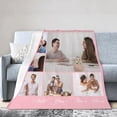 thumbnail image 3 of Customized Photo Blanket for Couples, Personalized Blankets with Name Image Logo Gifts for Husband/Wife, Gift for Wife Husband Her Him Anniversary Wedding, White, 40"x50" Blankets, 3 of 5