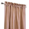 thumbnail image 4 of Thermalogic Checkmate Energy Efficient Room Darkening Mini Check Pattern Pole Top Curtain Panel Pair Each 40" x 72" Burgundy, 4 of 5