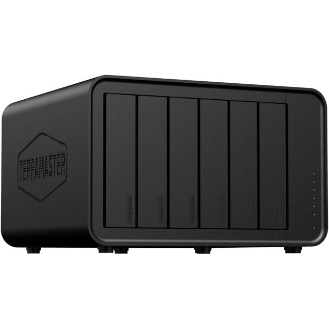 TERRAMASTER F6-424 Max Stockage NAS - 6Bay Core i5 1235U 10 Cœurs 12-Threads, 8 Go DDR5 RAM, Double Ports 10GB, Stockage Intégré au Réseau Performance de Pointe pour Entreprise (Sans Disque)
