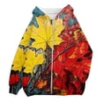 thumbnail image 5 of WZXFASHION Sweat à Capuche Imprimé Lettre Mode Décontractée pour Femmes avec Fermeture Éclair à Cordon 50 % de Réduction, 5 of 5