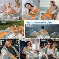 thumbnail image 5 of Lily Flower Cooling Blanket,Lightweight Breathable Summer Throw Blanket with Double Sided Cold Effect,White Orange Blooms Floral Watercolor Blue Picnic Blankets Bed Sheet for Hot Sleepers 50"x60", 5 of 8