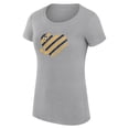 thumbnail image 2 of Women's G-III 4Her by Carl Banks  Heather Gray Pittsburgh Penguins Super-Slim Fit Lightweight Heart T-Shirt, 2 of 3