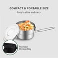 thumbnail image 3 of FlyFlise 1.5L Stainless Steel Lunch Case with Storage Bag Camping Pot for Backpacking Hikiing Fishing, 3 of 8