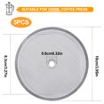 thumbnail image 2 of Apuakthei - 5 filtros de malla para prensa de café, 4 pulgadas, reutilizables, de acero inoxidable, para cafeteras de 8 tazas/34 oz/1000 ml, 2 of 7