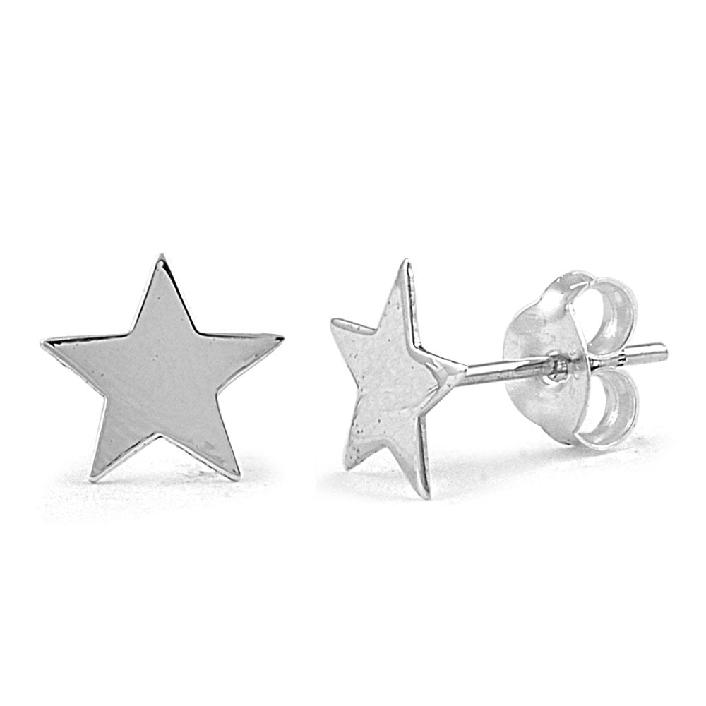 Star Stud Earrings Sterling Silver - Walmart.com