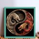 thumbnail image 2 of Hilo Algodón Ecológico Bordado Punto Cruz Con Dragón Yin Yang 14CT 40x40cm, 2 of 9