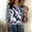 Dark Blue, variant on Women's Striped Lapel Long Sleeve Button Down Shirt – Chest Pocket Casual Loose Fit Office & Daily Wear Top Red，L