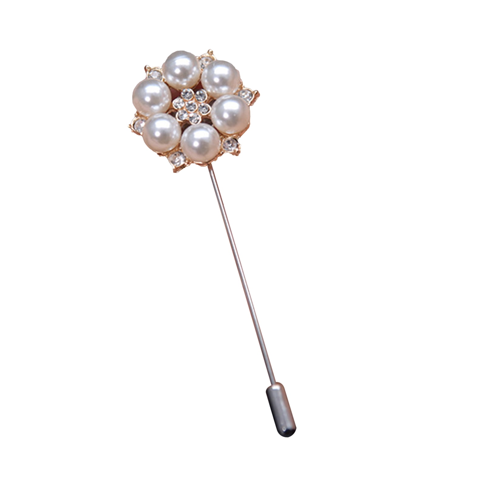 HES Simulated Flower Brooch Faux Pearl Luxury Lady Clothing Pin Suit  Accessories for Wedding
