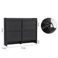 thumbnail image 2 of TROPOW 47.2in Shoe Cabinet with 4 Flip Doors, Wooden Shoe Storage Organizer with Adjustable Shelf, Hidden Entryway Hallway & Living Room Storage Cabinet, Freestanding Design, Black, 2 of 7