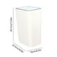 thumbnail image 5 of Basurero pequeño para baño con tapa a presión, de plástico de 1.6 galones con tapa emergente para controlar olores, ideal para baños, oficinas, dormitorios, salas de estar. Aestivo | Blanco, 5 of 6