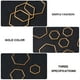 thumbnail image 2 of 30 piezas elegantes colgantes hexagonales de acero inoxidable encantos de bricolaje accesorio de fabricación de joyas decoración de joyería para mujer (dorado), 2 of 8