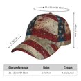 thumbnail image 2 of Balery American Flag1 Gorra de béisbol de tamaño ajustable para correr, entrenar y actividades al aire libre. Gorra de papá para todas las estaciones., 2 of 6
