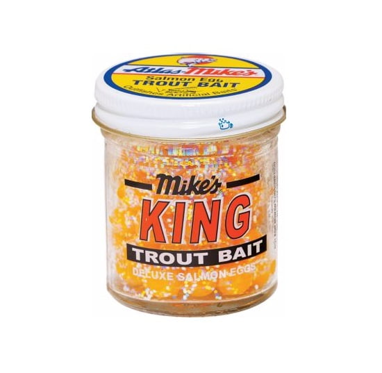 Details about   Atlas Mikes Salmon Eggs Trout Bait King Yellow Glitter 1204 