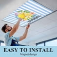 thumbnail image 5 of 1 Pack Lemon Summer Fluorescent Light Covers for Ceiling Lights Fruit Starfish Shell Blue Stripes Magnetic Ceiling Light Covers Overhead Light Filters for Office Classroom Home, 5 of 9