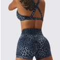 thumbnail image 4 of Pantalones cortos de yoga de leopardo, cintura alta, levantamiento de glúteos, fitness, entrenamiento atlético, pantalones cortos para correr, pilates, tenis, 4 of 6