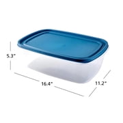 Mainstays Reusable Food Storage Containers, Large Rectangle, Plastic, 2 Pack – 2 Containers with Lids, 2.5 Gallons,Ideal for Meal Planning