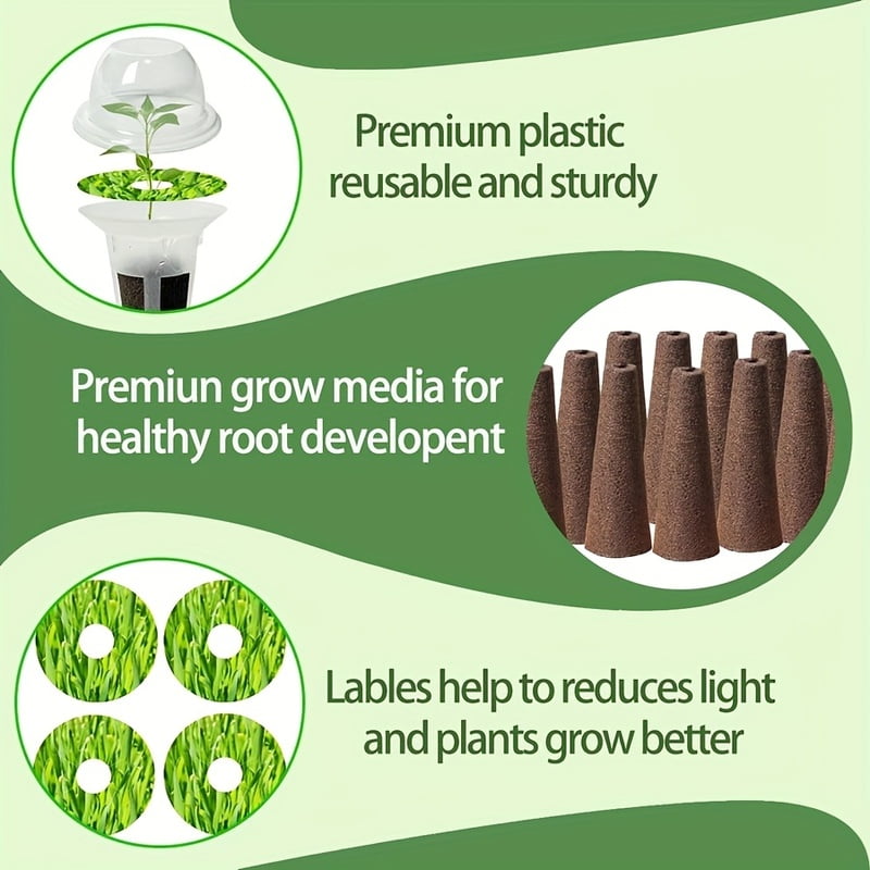 67pcs Seed Pod Kit for Aerogarden, Hydroponics Accessories for System Compatible with Hydroponics Supplies from All Brands, 12 G