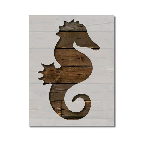 Seahorse Stencil Template Reusable 8.5 x 11 for Painting on Walls, Wood, Etc. By Stencilville