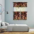 thumbnail image 5 of Colorful Squirrel Kitchen Curtains Sets for Windows 36 Inch Length, Brown Botanical Berry Pine Cones Rod Pocket Window Treatments Tier Curtains and Valances Set for Bedroom/Bathroom, 5 of 8