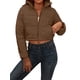 thumbnail image 1 of VISgogo, chaqueta corta para mujer, chaquetas de plumón de Color sólido a la moda, abrigo acolchado recortado, abrigo cálido de invierno VISgogo moda, 1 of 6