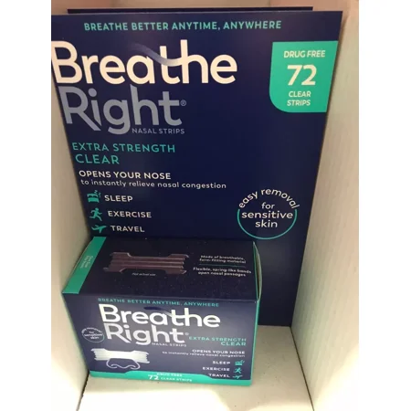 Extra Strength Nasal Strips 72 CLEAR Strips