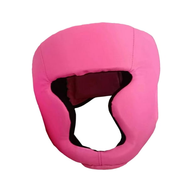 Equipo de protección para la cabeza de boxeo, protector de cabeza, casco para entrenamiento de combate Rosa