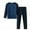 0-Navy1573, variant on WOYY Girls Thermal Underwear Base Layer Long Sleeve Top Pants Loungewear Set Sleepwear Set Kids 2Pcs Set, Sizes 3-4
