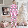 thumbnail image 4 of Halloween Pajamas Women 2 Piece Set Funny Print Long Sleeve Button Sleepwear Soft Long Pants Relaxed Fit Cute Lounge Sets, 4 of 5