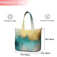 thumbnail image 4 of Beige Gold Teal Splash Pattern Travel Tote Bags for Women Carry On,Large Weekender Bags for Women Travel,Multi Functional Duffle Bag for Work,Shopping,Sports, 4 of 5