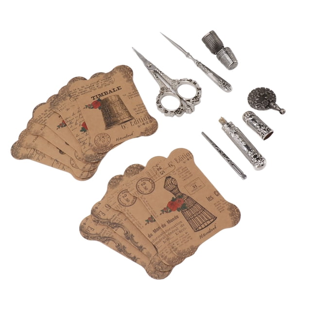 European Style Vintage Embroidery Scissors Set Stainless Steel Sewing Craft Art Work Needlework Kit