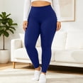 thumbnail image 4 of Nugftut Women Thermal Pants Soft Stretchy Thermal Underwear Pants Solid Color Thermal Bottoms for Cold Weather, 4 of 8