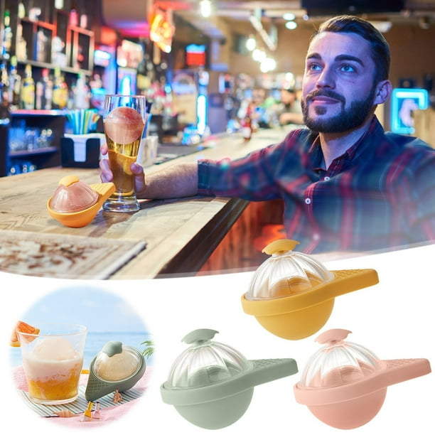 Molde para Bola de Hielo para Helado | Molde de Esfera de Hielo Redonda de Silicona de Grado Alimenticio | Bandeja Antiadherente para Cubos de Hielo para Bebidas, Cócteles, Fiestas | 1 Molde
